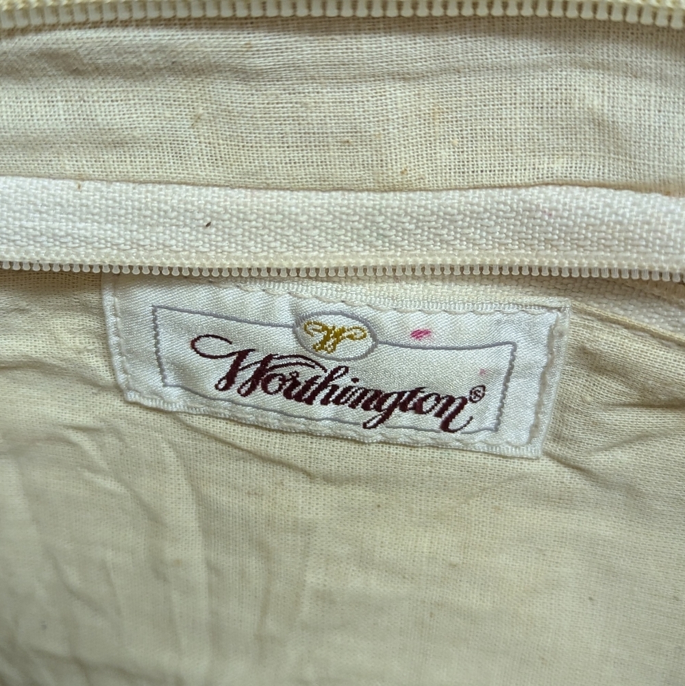 Vintage Wheat Straw Purse With Gold Accents By Worthington - Picture 8 of 12